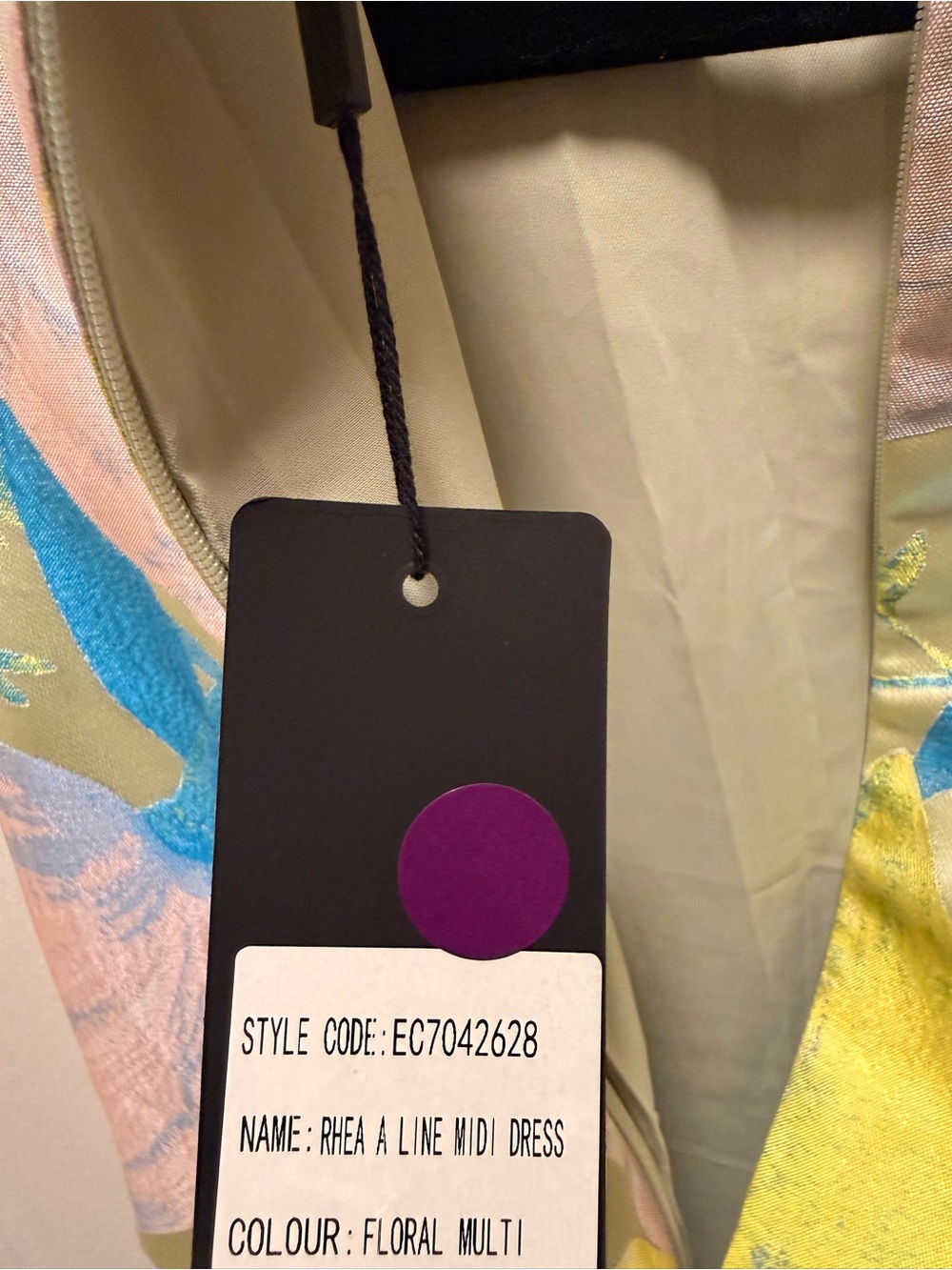 Elliatt Rhea A - Line Midi Dress in Floral Multi Size S NWT - Picture 7 of 7